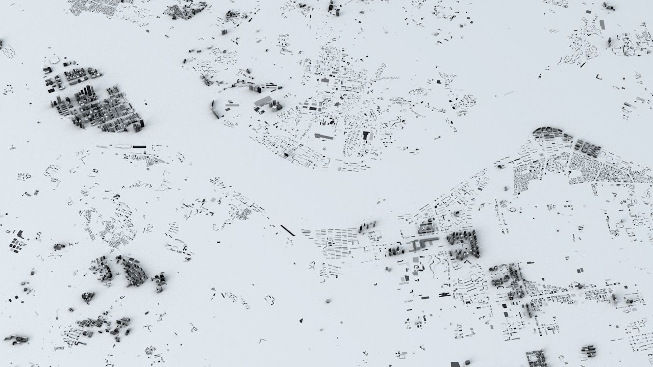 Seoul Streets and Buildings 3D model_3