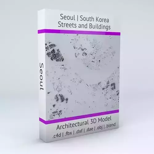 Seoul Streets and Buildings 3D model