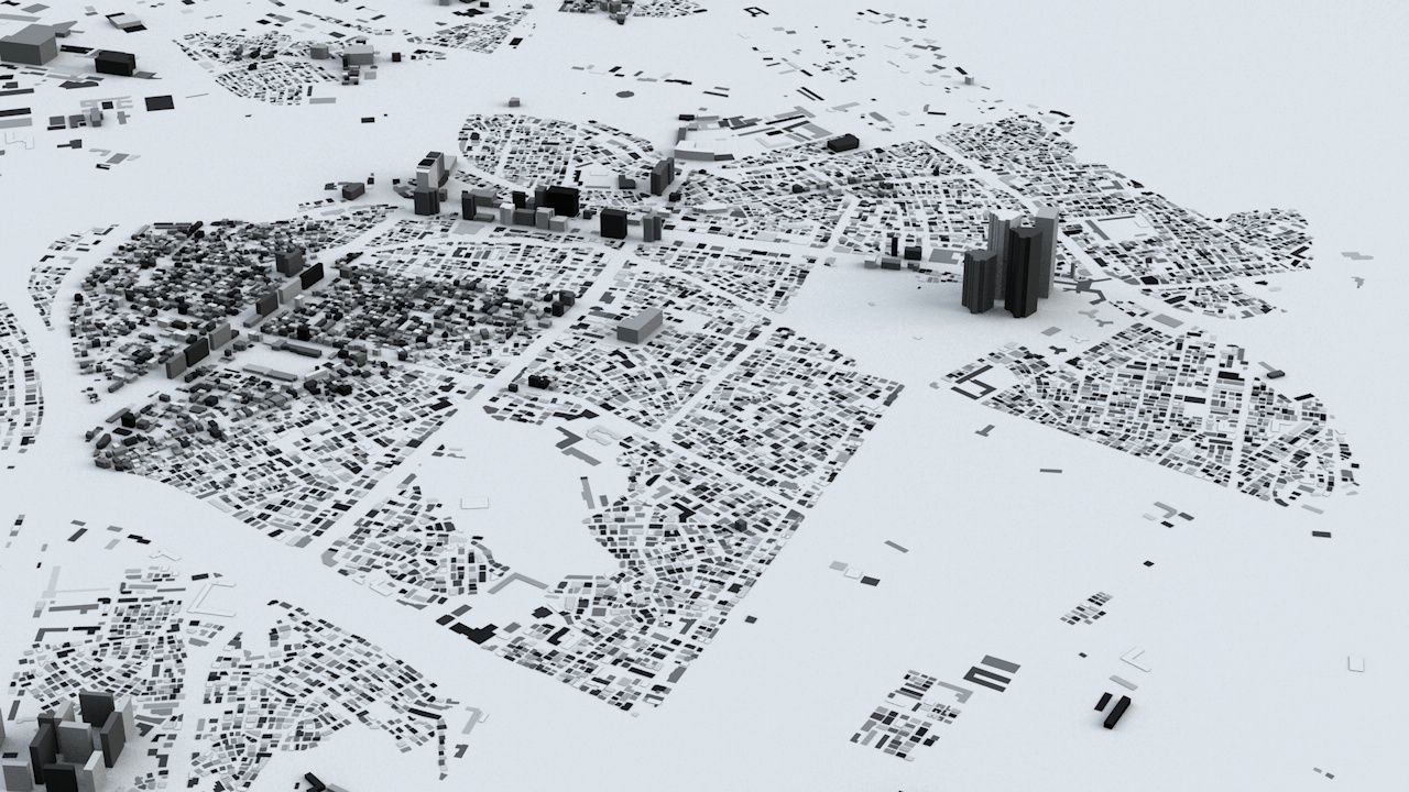 Seoul Streets and Buildings 3D model_1