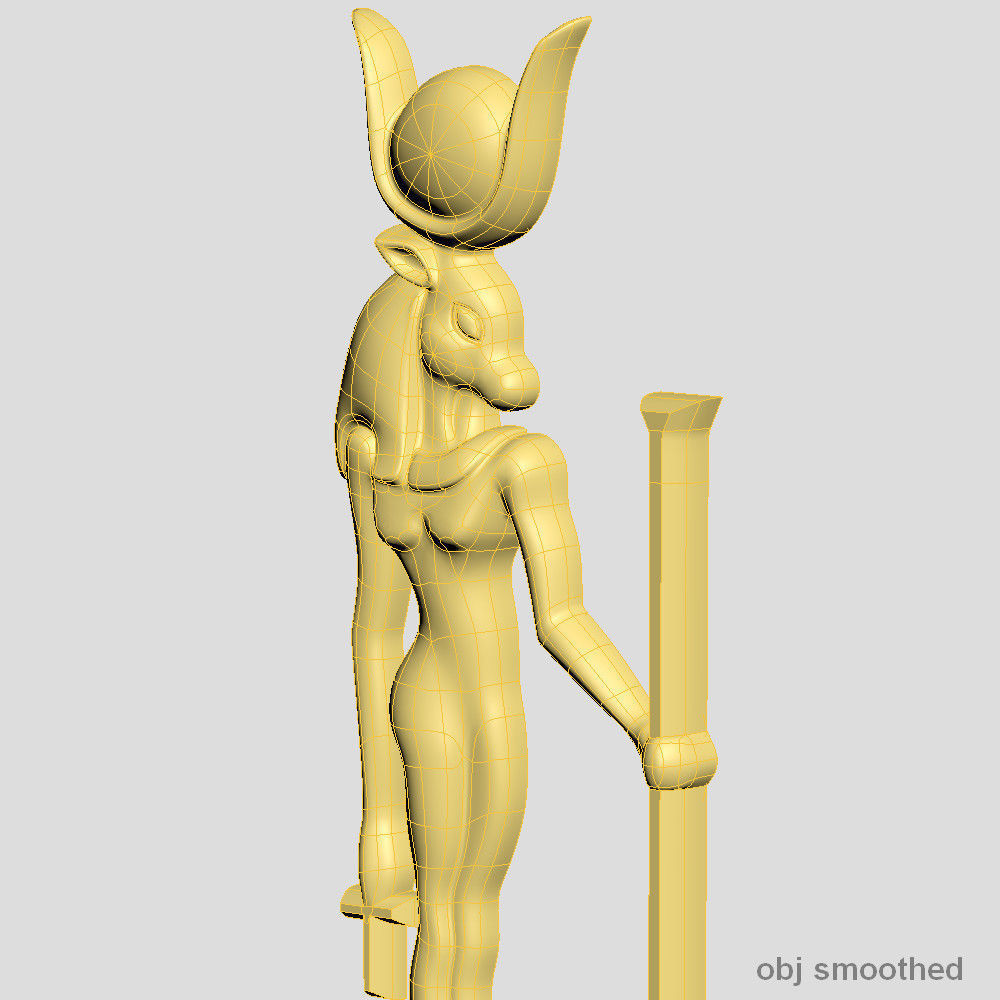 Egyptian goddess -Hathor - Excellent for jewelry 3D print model_4