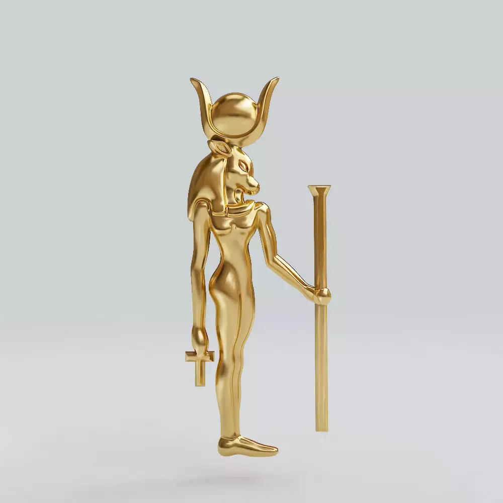 Egyptian goddess -Hathor - Excellent for jewelry 3D print model_0