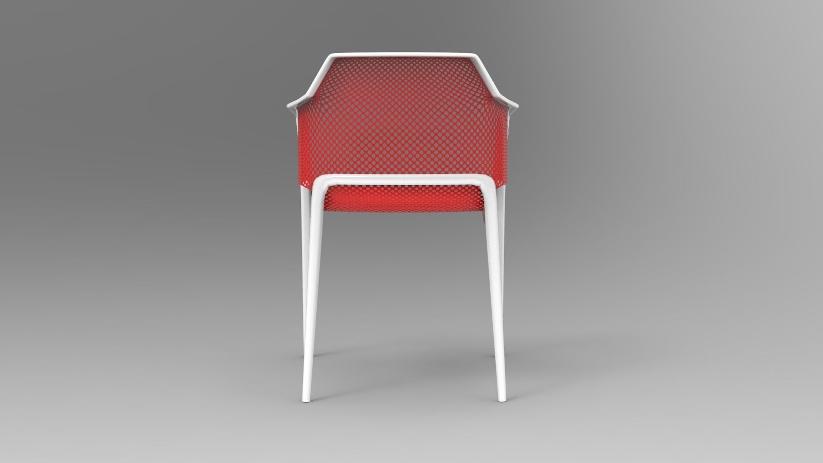 Perforated Plastic Chair 3D model_6