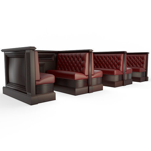 Chesterfield Style Bench  3D model