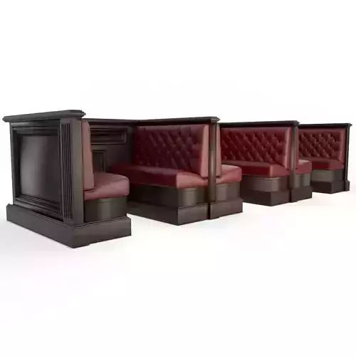 Chesterfield Style Bench  3D model