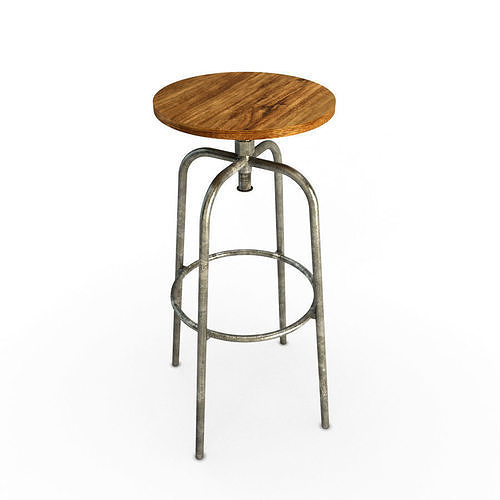 Industrial Bar Stool  Free 3D model