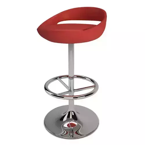 Ios Red Bar Stool  3D model