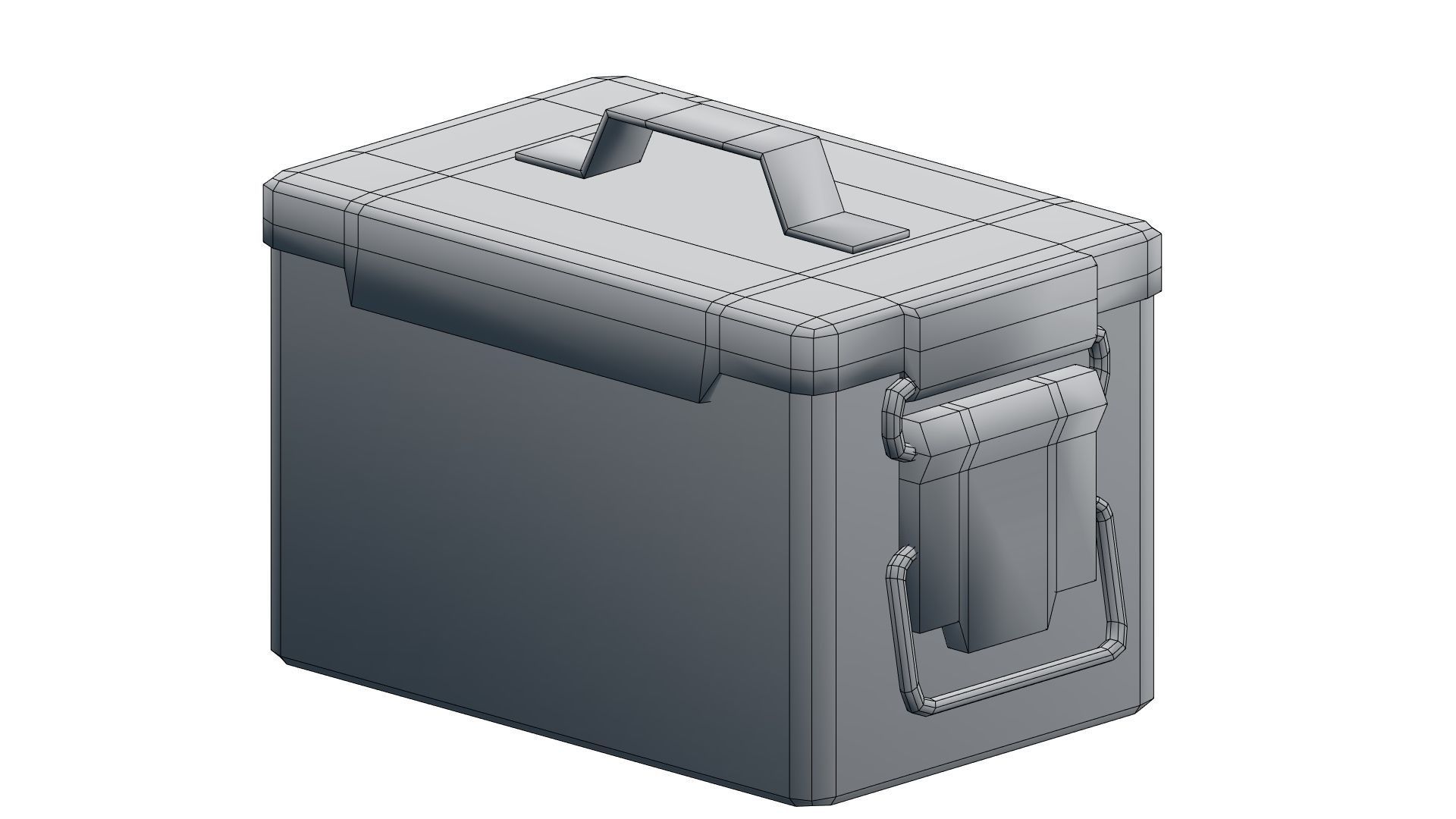 Low Poly Minigun With PBR Materials Low-poly 3D model_36