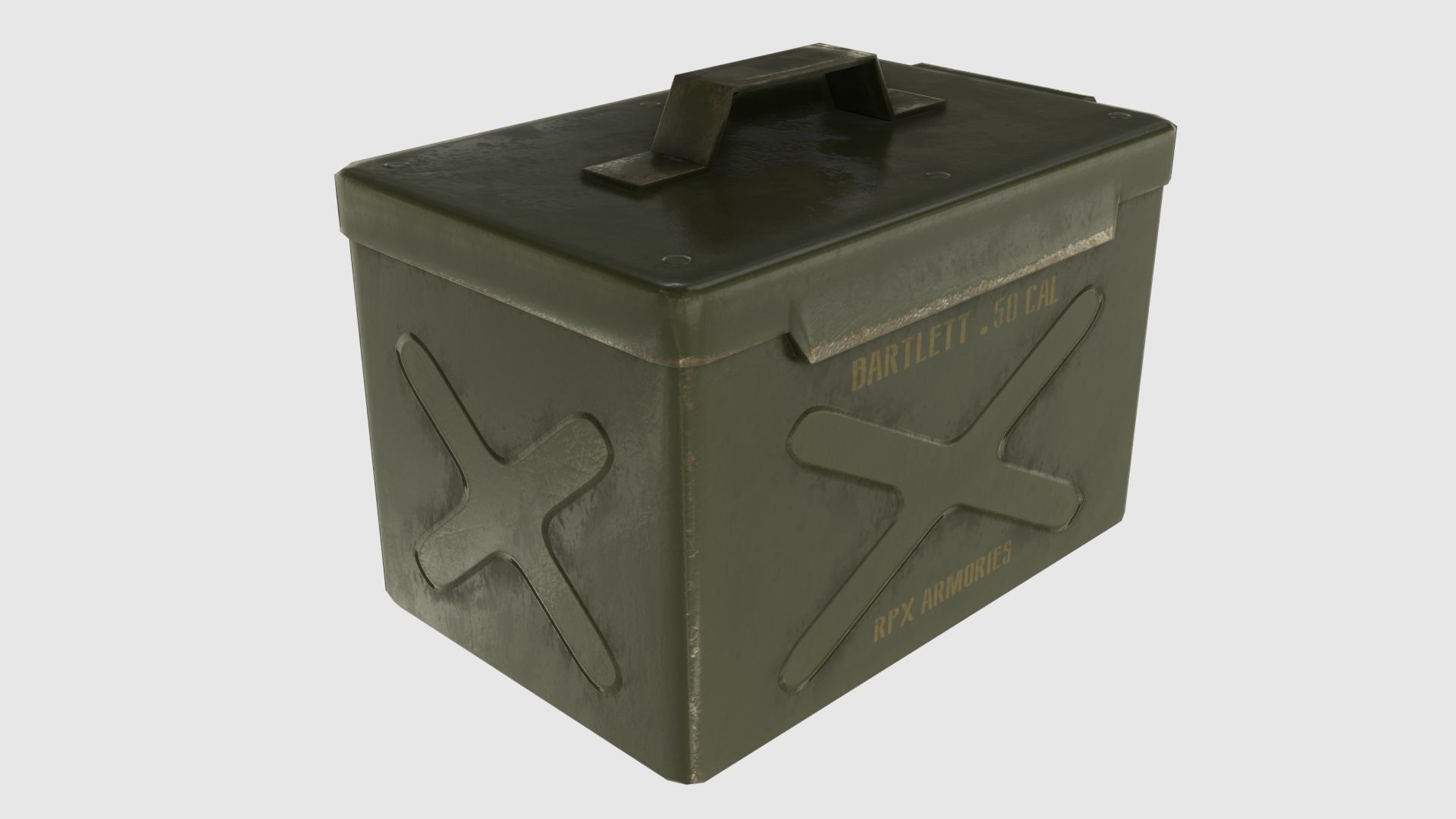 Low Poly Minigun With PBR Materials Low-poly 3D model_21