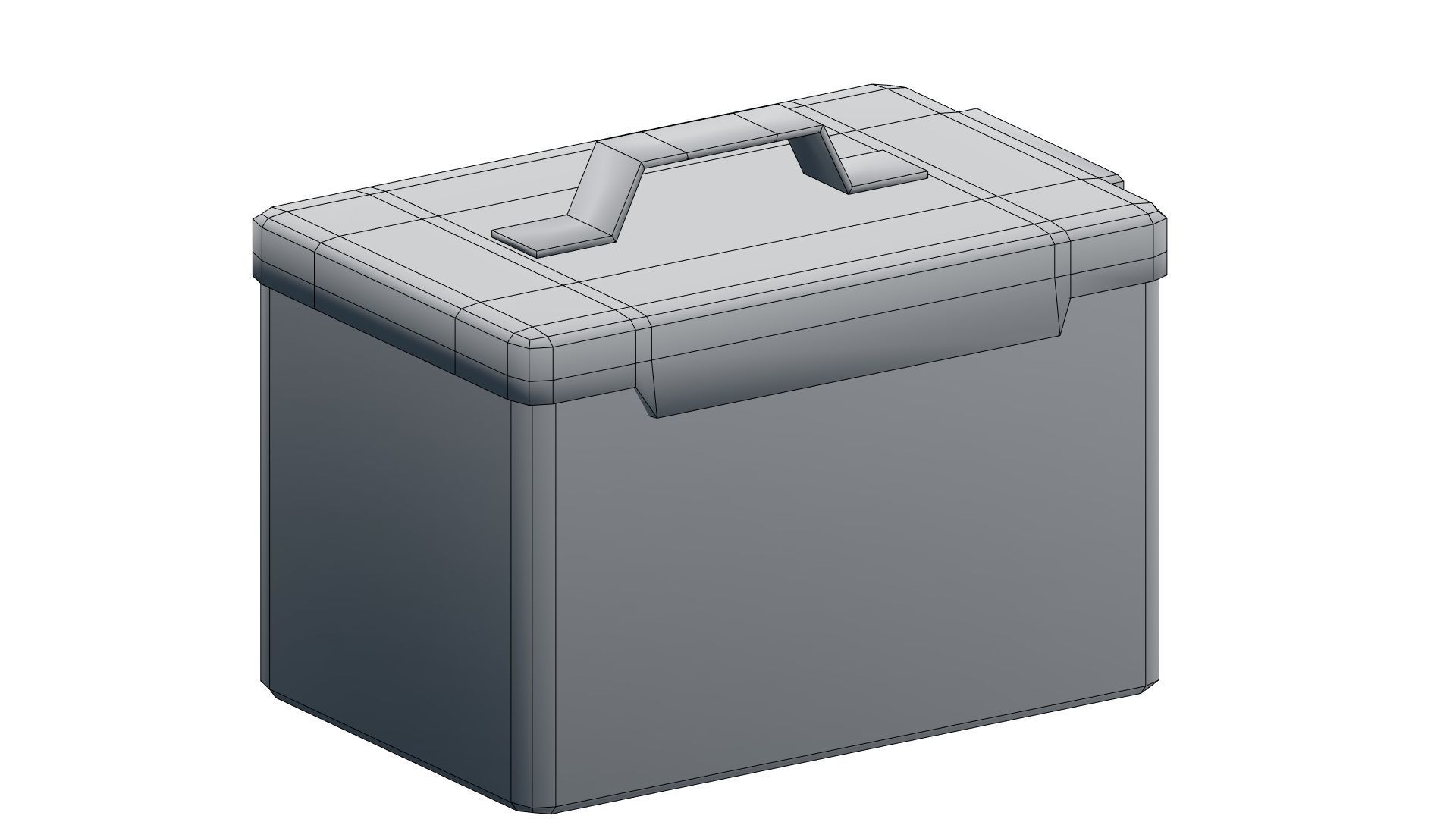 Low Poly Minigun With PBR Materials Low-poly 3D model_35