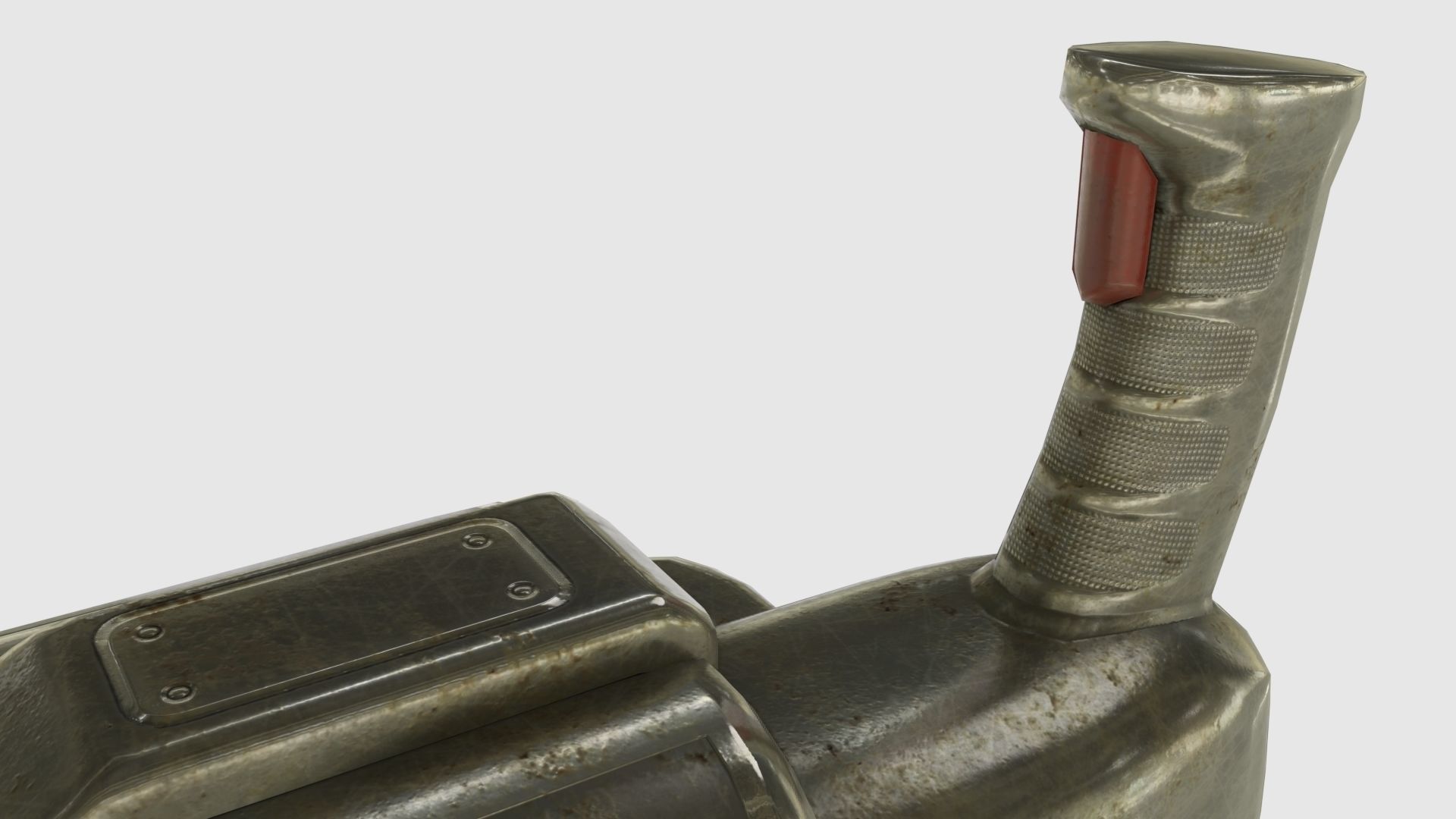 Low Poly Minigun With PBR Materials Low-poly 3D model_7