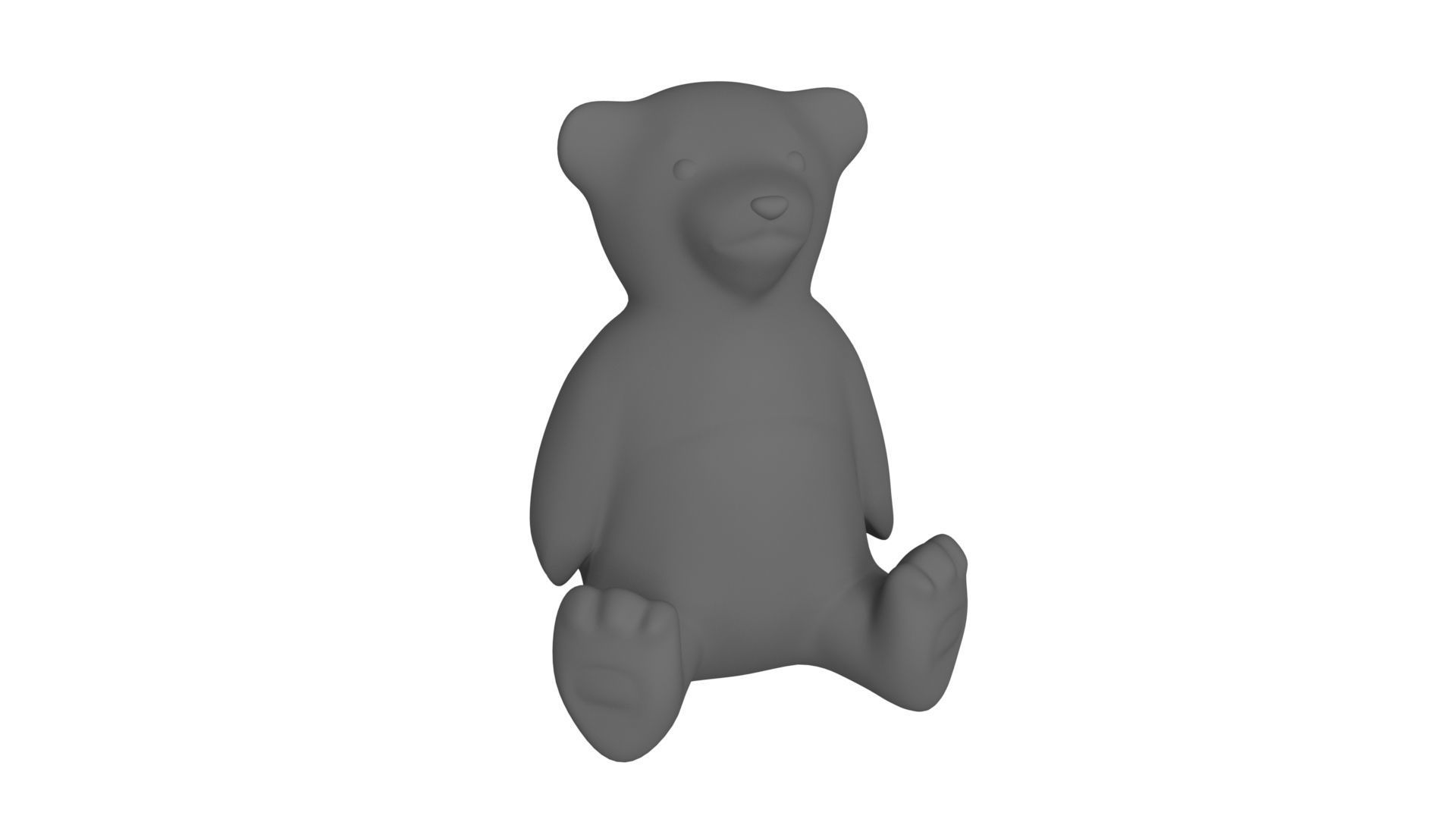 Teddy Bear Mold Cast 3D print model_1
