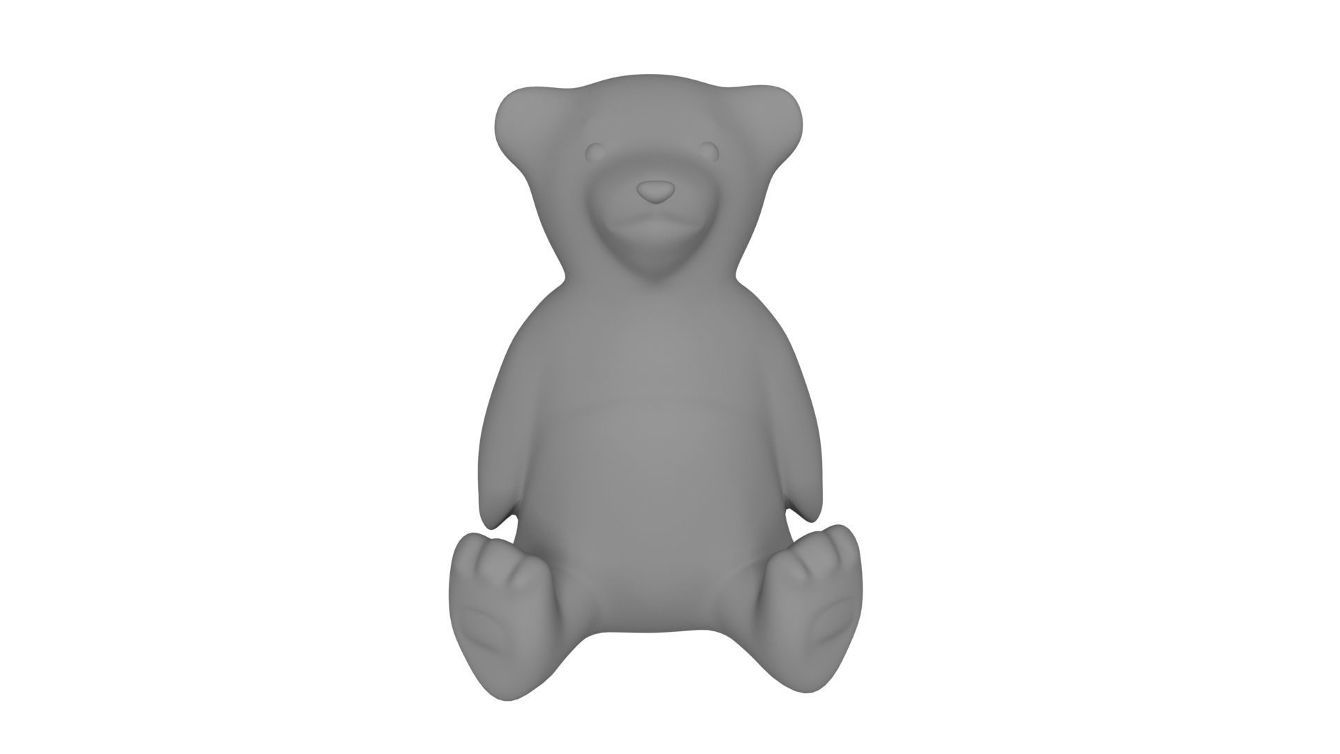 Teddy Bear Mold Cast 3D print model_2