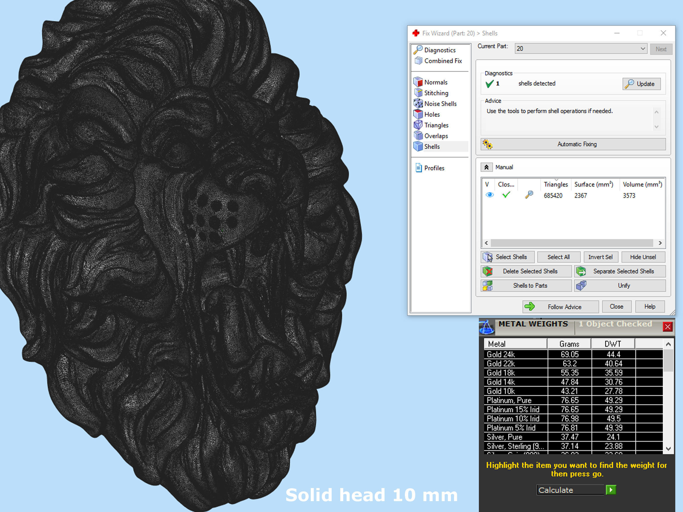 Roaring Lion Head 3D print model_10