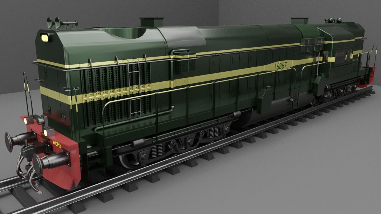 Railway Locomotive Engine 3D model_4