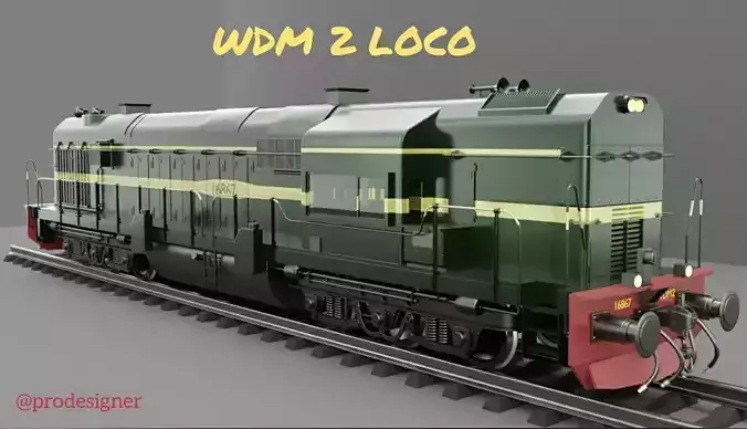 Railway Locomotive Engine 3D model