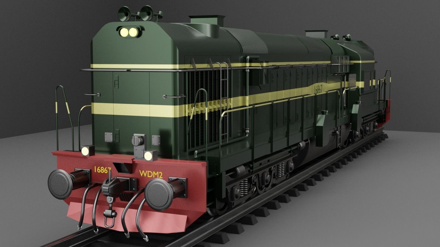 Railway Locomotive Engine 3D model_6