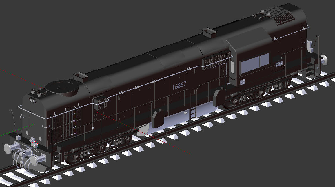 Railway Locomotive Engine 3D model_7