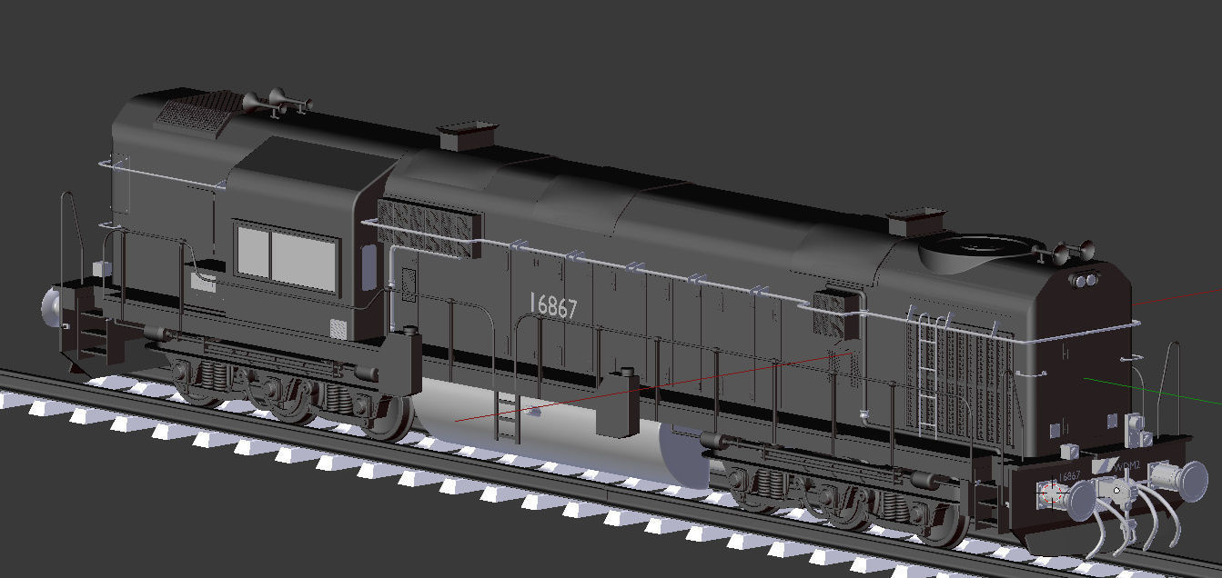 Railway Locomotive Engine 3D model_9