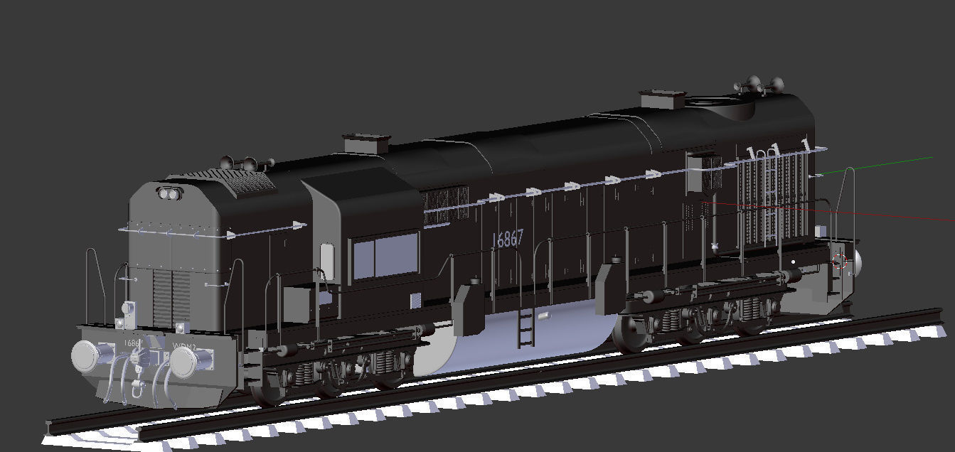 Railway Locomotive Engine 3D model_10
