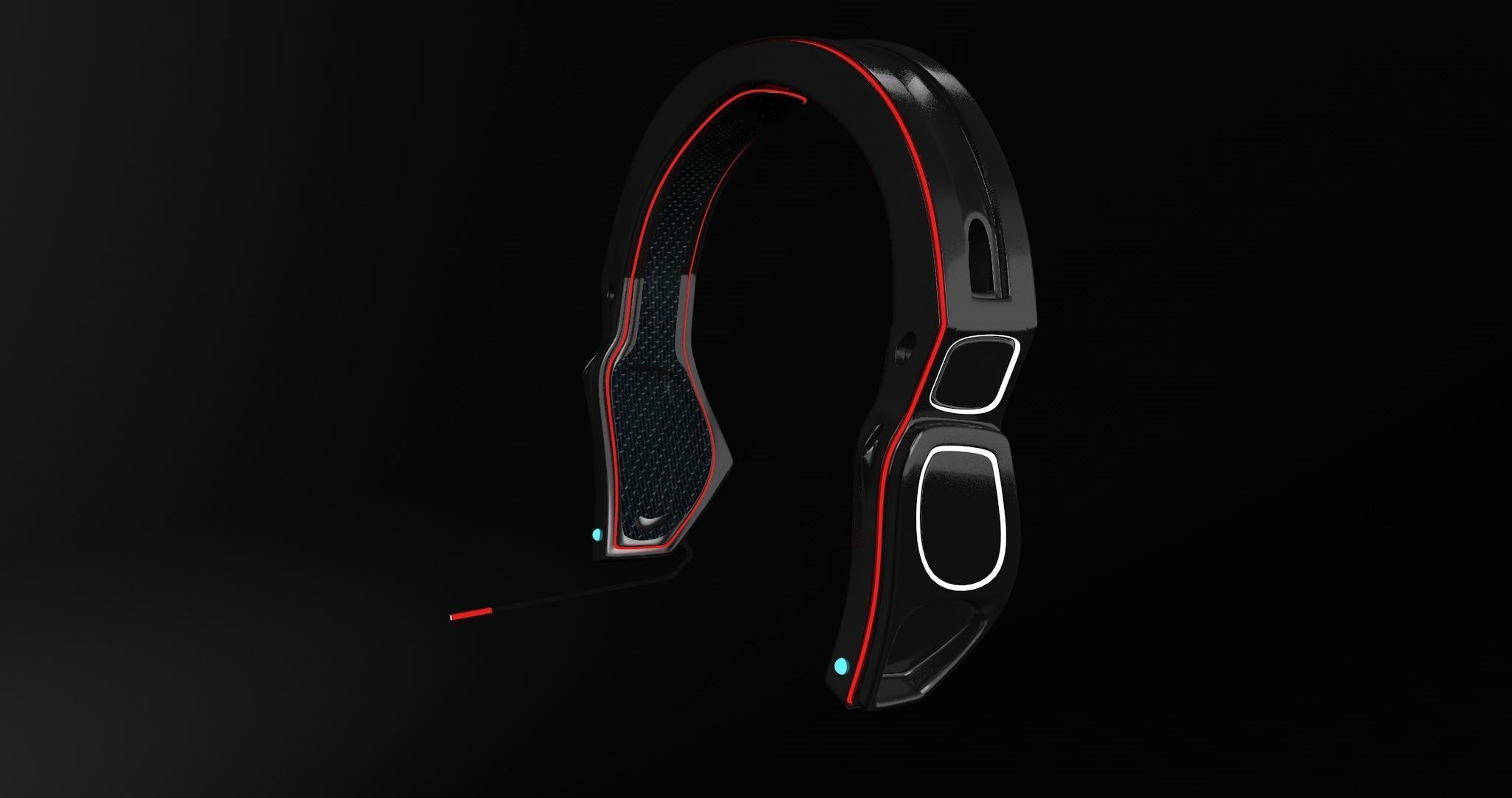 Science Fiction Head Phone Heard Surface 3D Model scifi 3D model_4