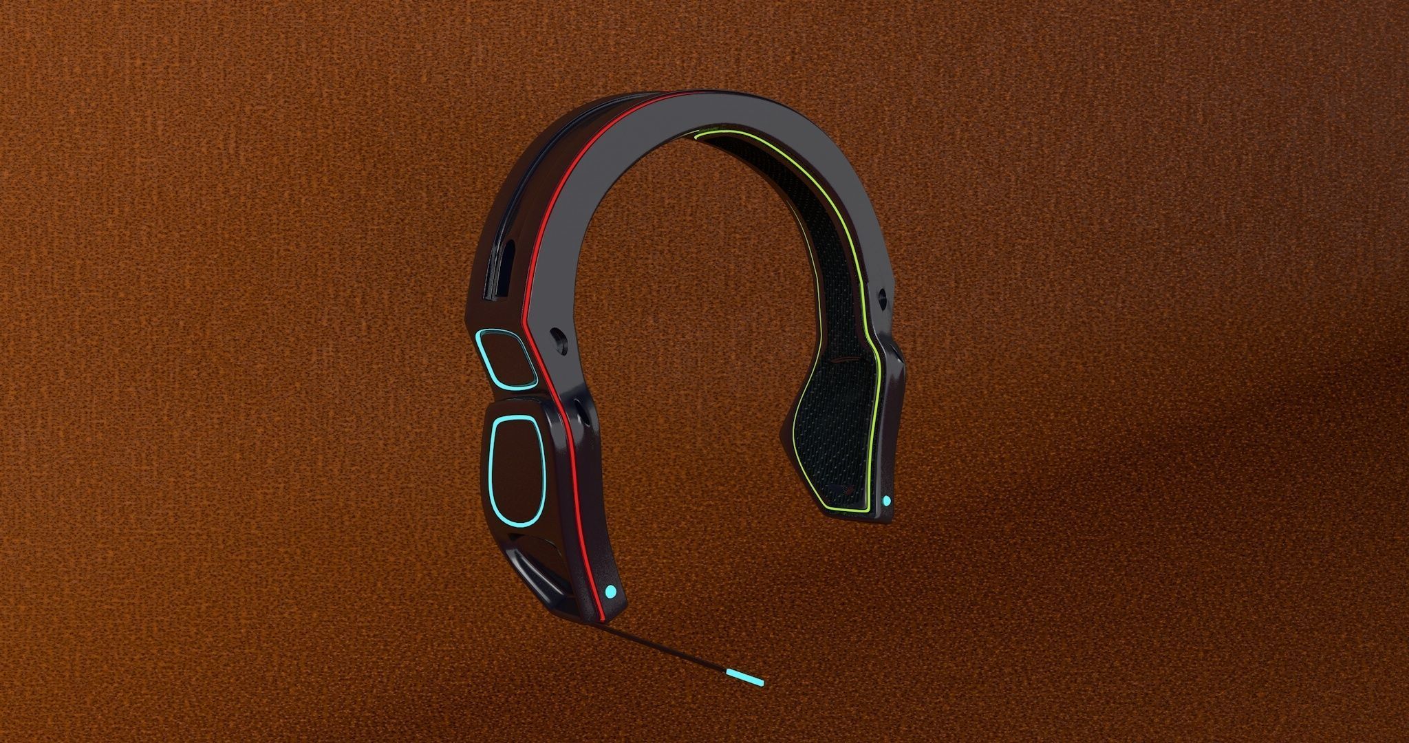 Science Fiction Head Phone Heard Surface 3D Model scifi 3D model_7