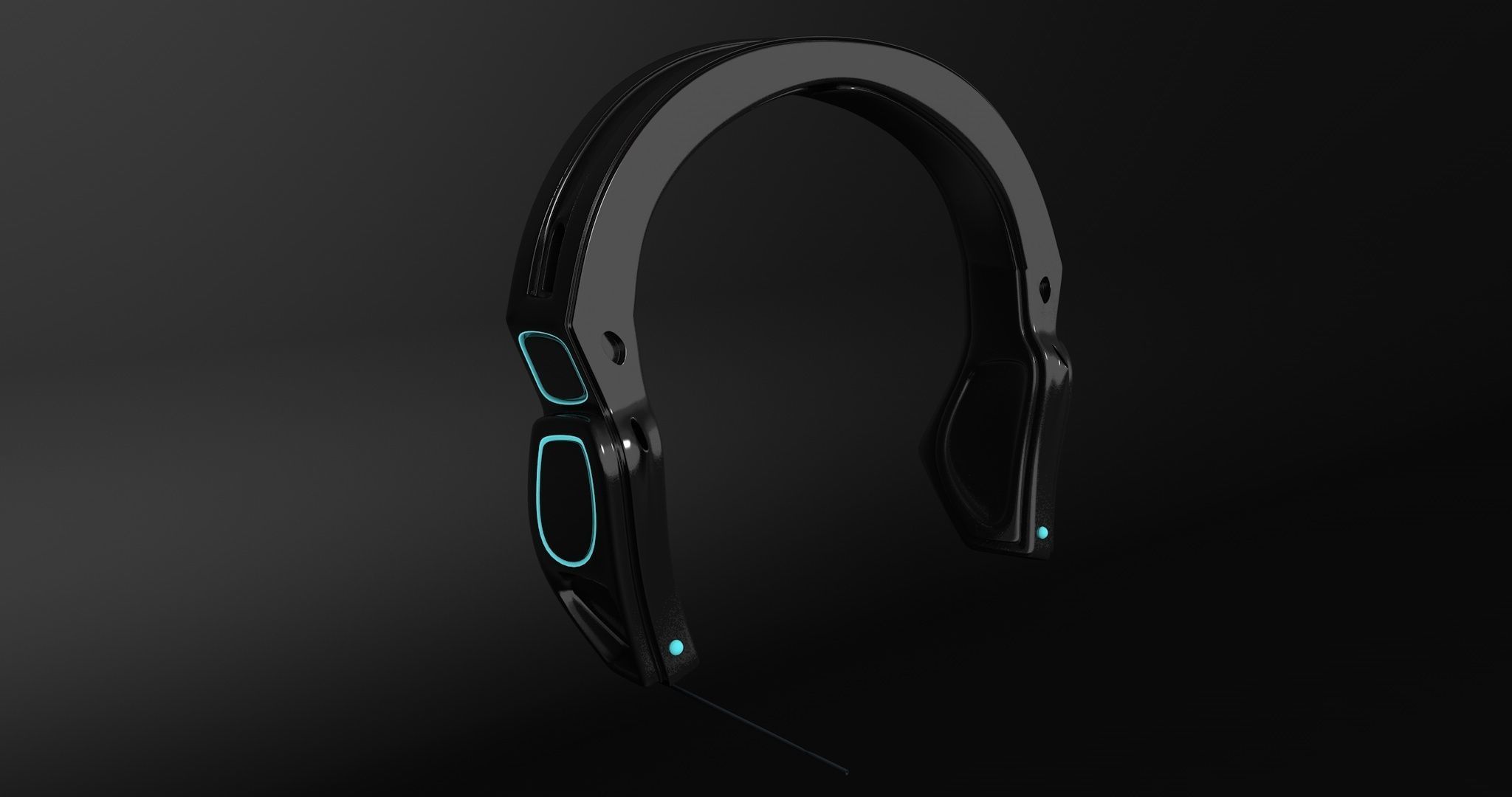 Science Fiction Head Phone Heard Surface 3D Model scifi 3D model_1