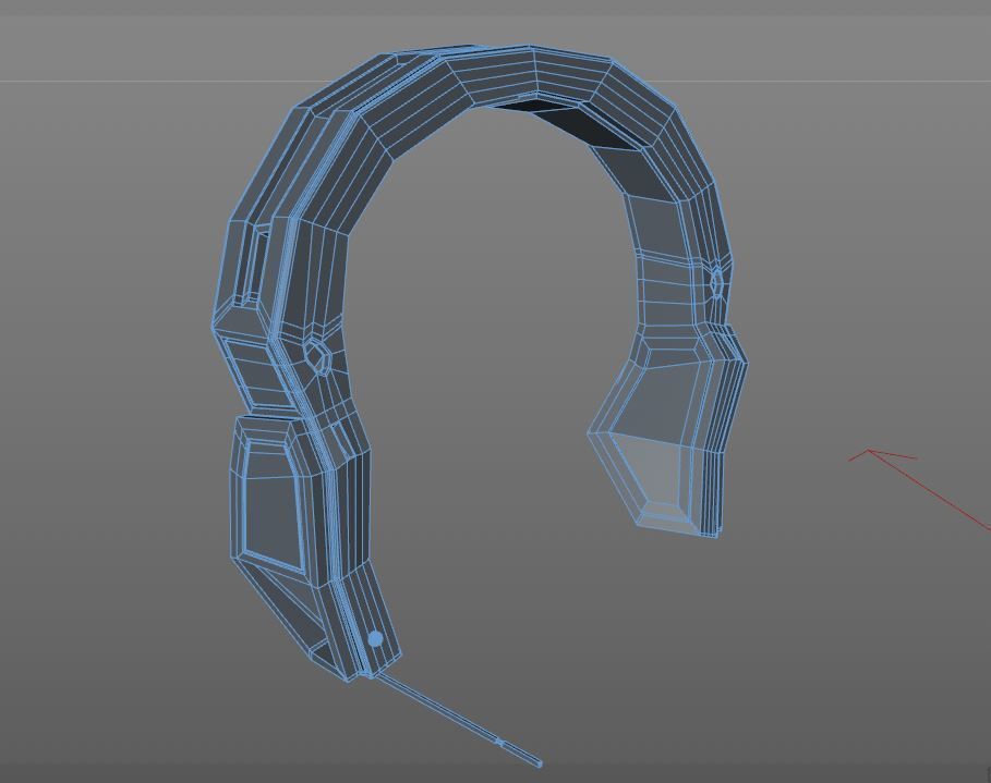 Science Fiction Head Phone Heard Surface 3D Model scifi 3D model_8