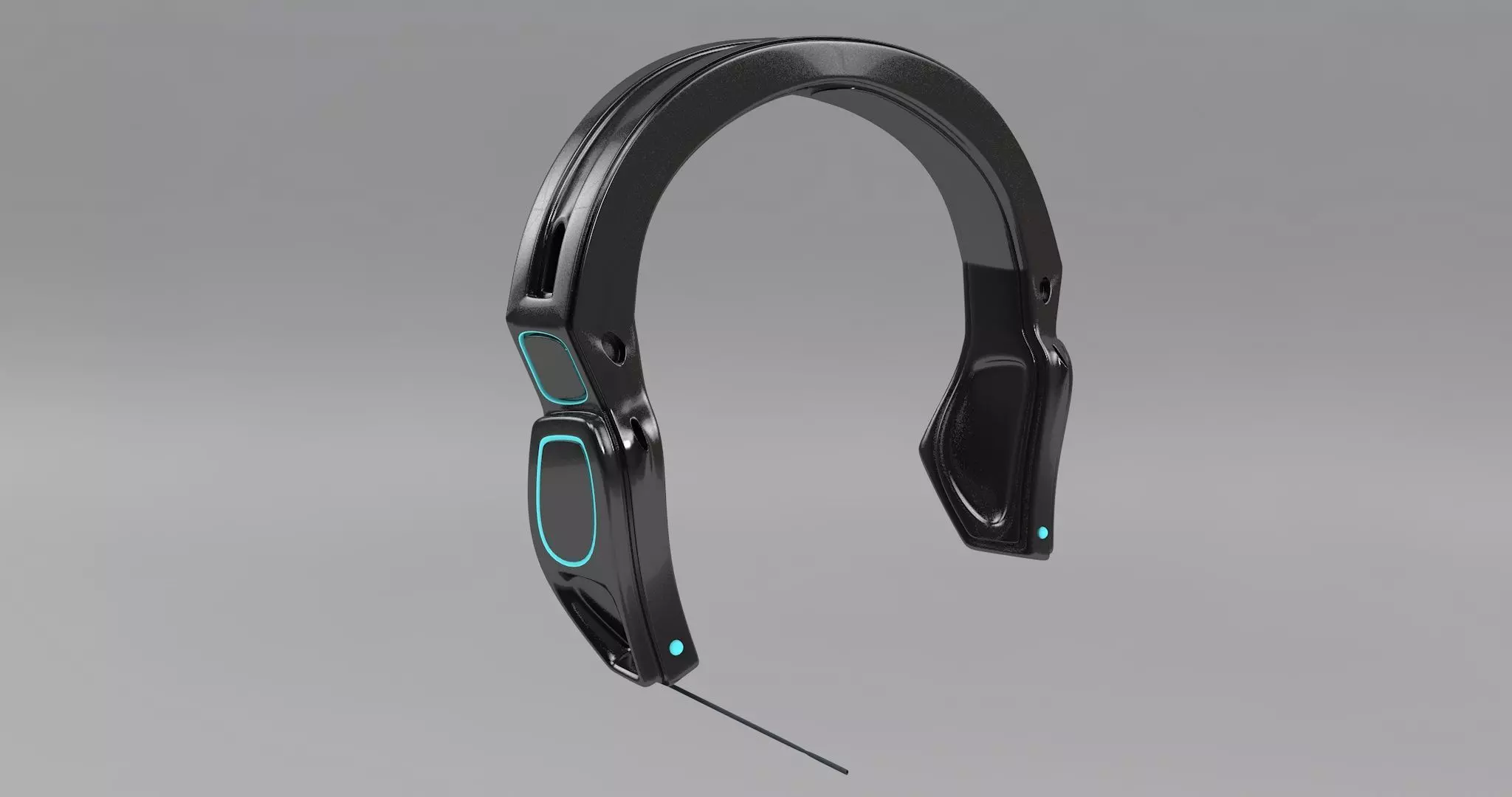 Science Fiction Head Phone Heard Surface 3D Model scifi 3D model_0