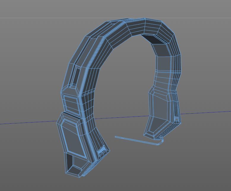 Science Fiction Head Phone Heard Surface 3D Model scifi 3D model_9