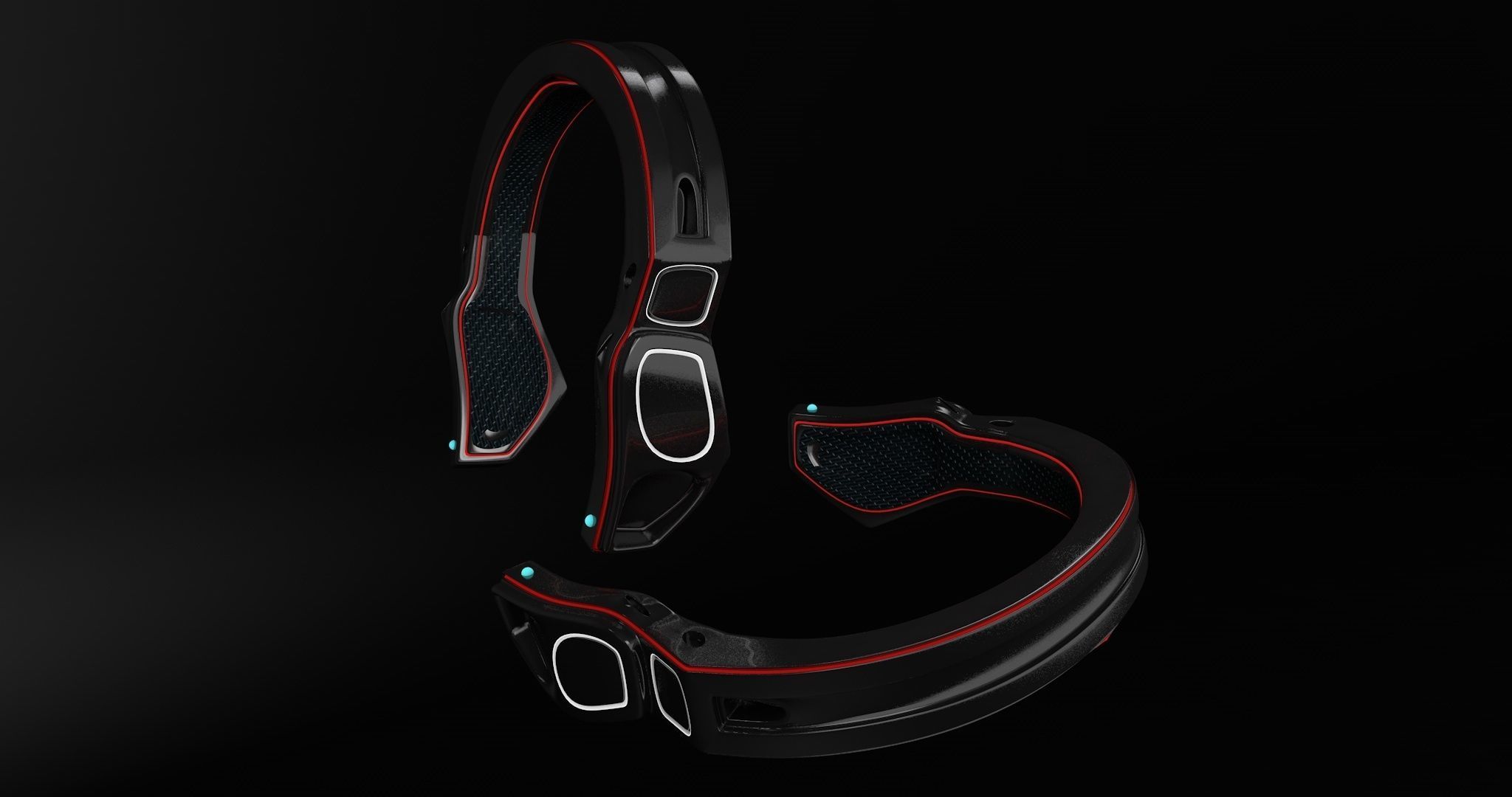 Science Fiction Head Phone Heard Surface 3D Model scifi 3D model_5