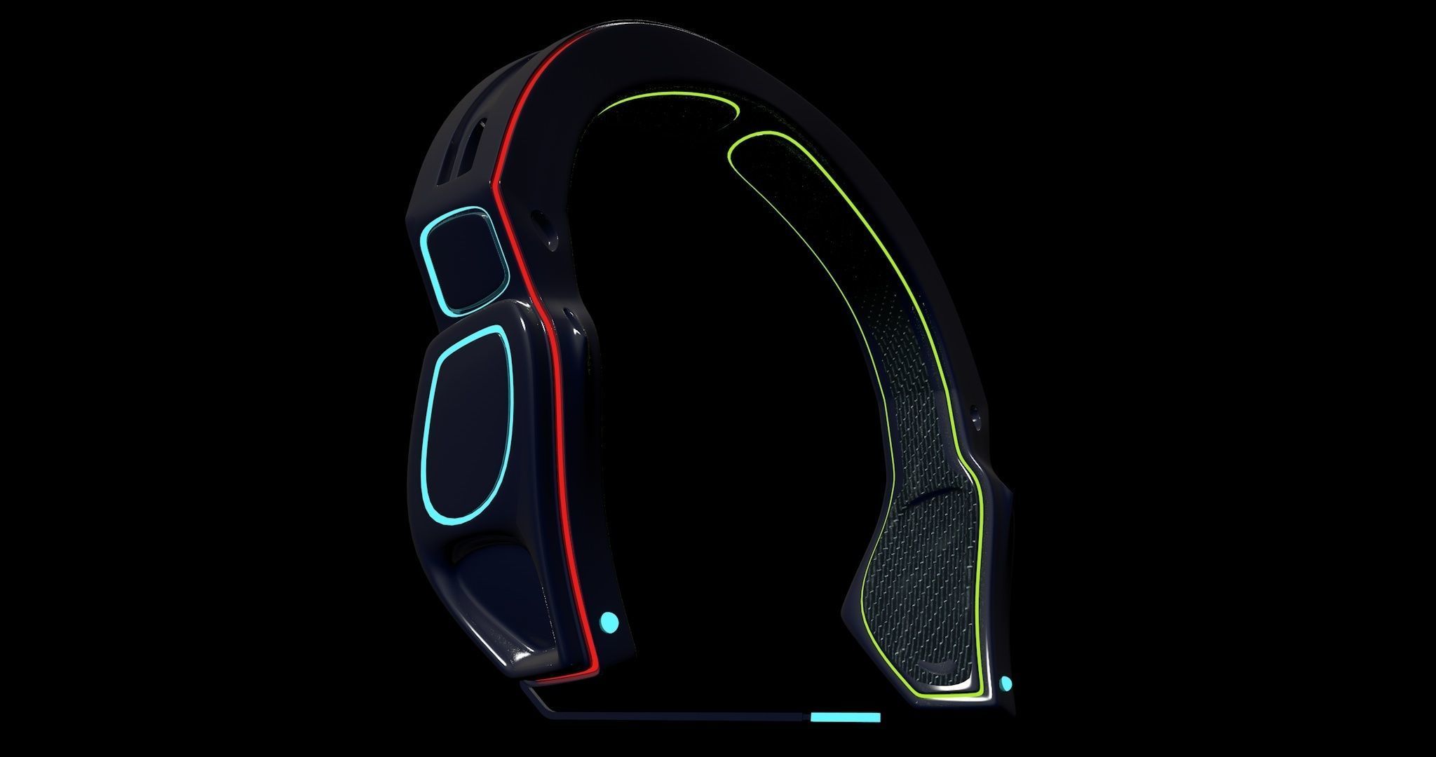 Science Fiction Head Phone Heard Surface 3D Model scifi 3D model_3