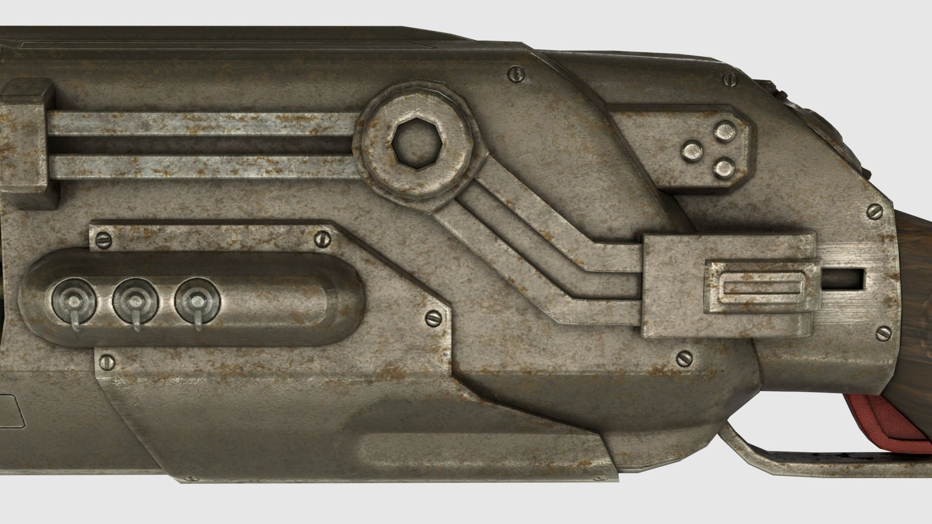 Low Poly Plasma Rifle and RPG Launcher With PBR Materials Low-poly 3D model_16