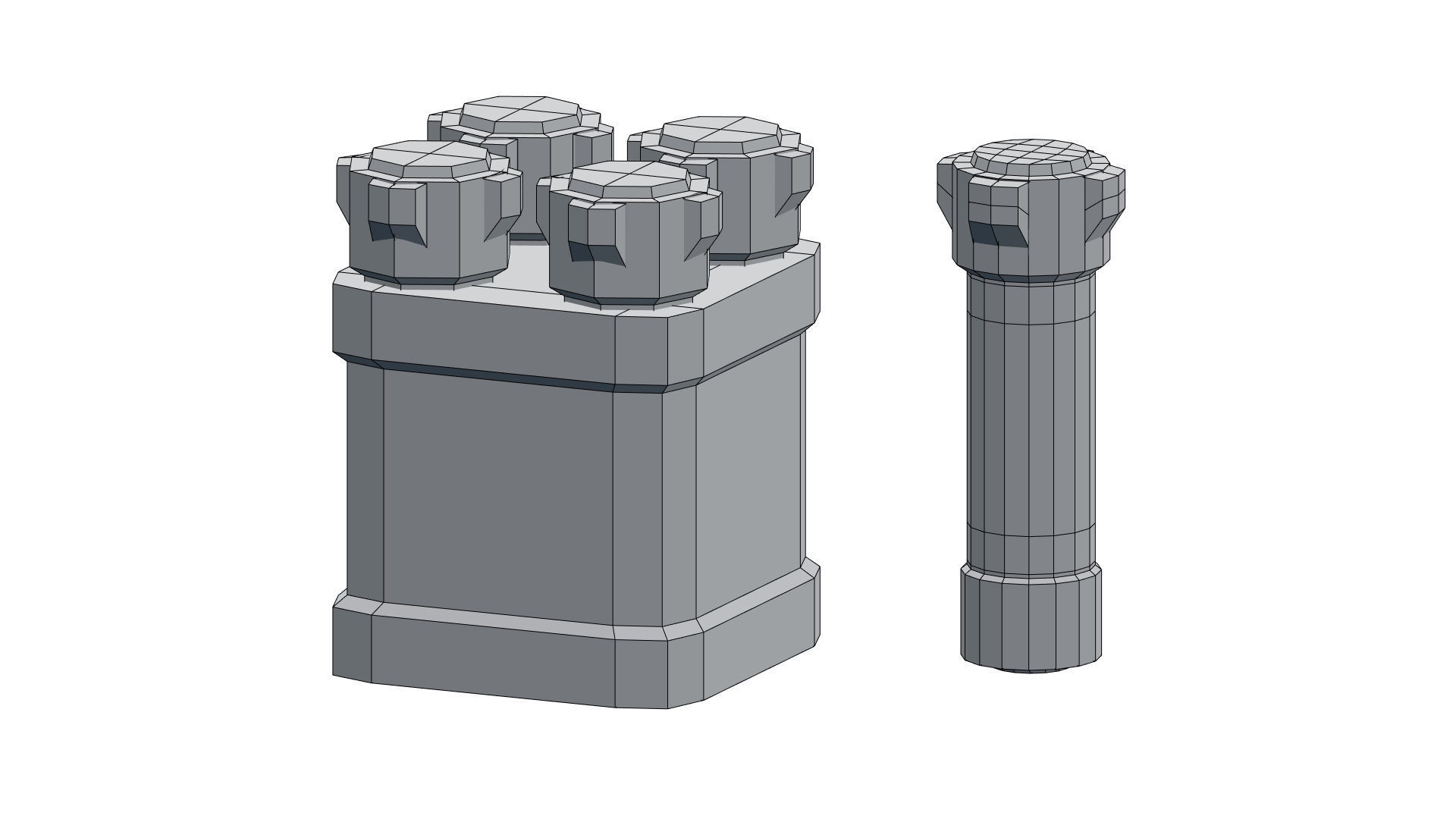 Low Poly Plasma Rifle and RPG Launcher With PBR Materials Low-poly 3D model_28