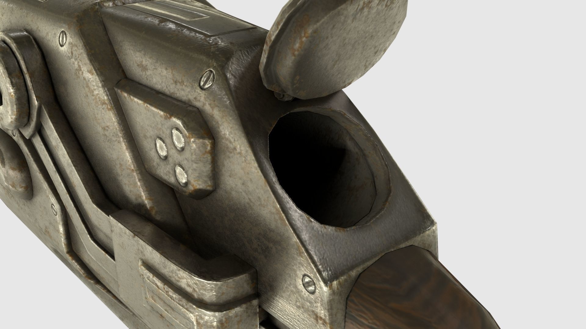 Low Poly Plasma Rifle and RPG Launcher With PBR Materials Low-poly 3D model_20