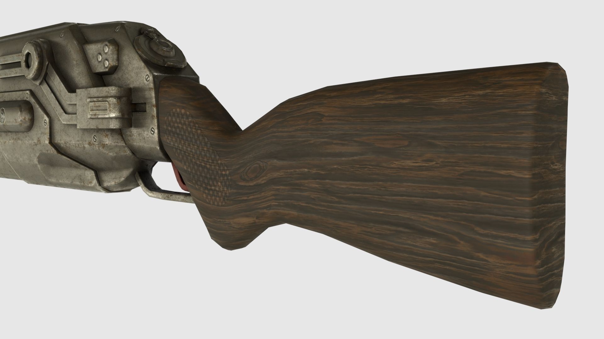 Low Poly Plasma Rifle and RPG Launcher With PBR Materials Low-poly 3D model_17