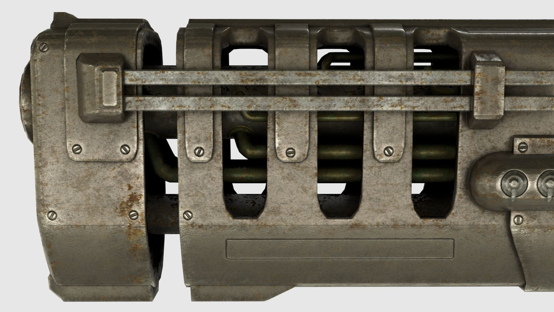 Low Poly Plasma Rifle and RPG Launcher With PBR Materials Low-poly 3D model_15