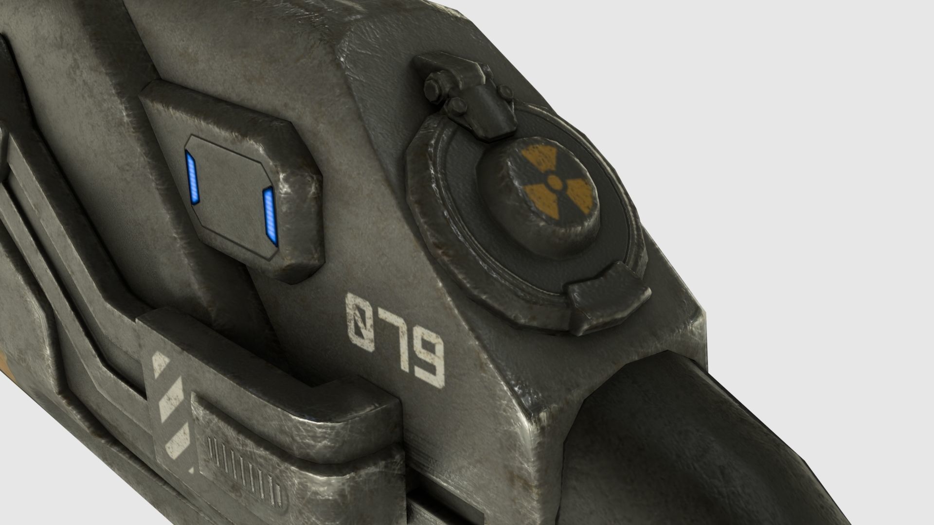 Low Poly Plasma Rifle and RPG Launcher With PBR Materials Low-poly 3D model_8