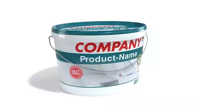 High quality paint bucket with customizable label templates