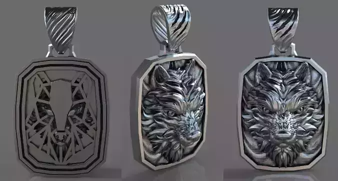 wolf pendant