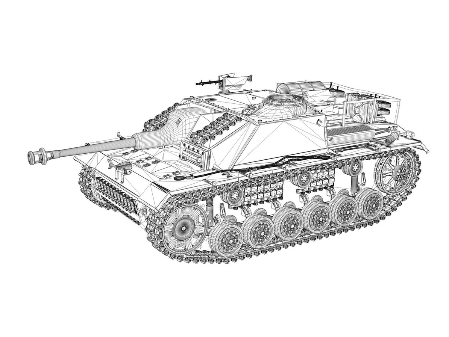 StuG III  Ausf G Mid Production 3D model_10