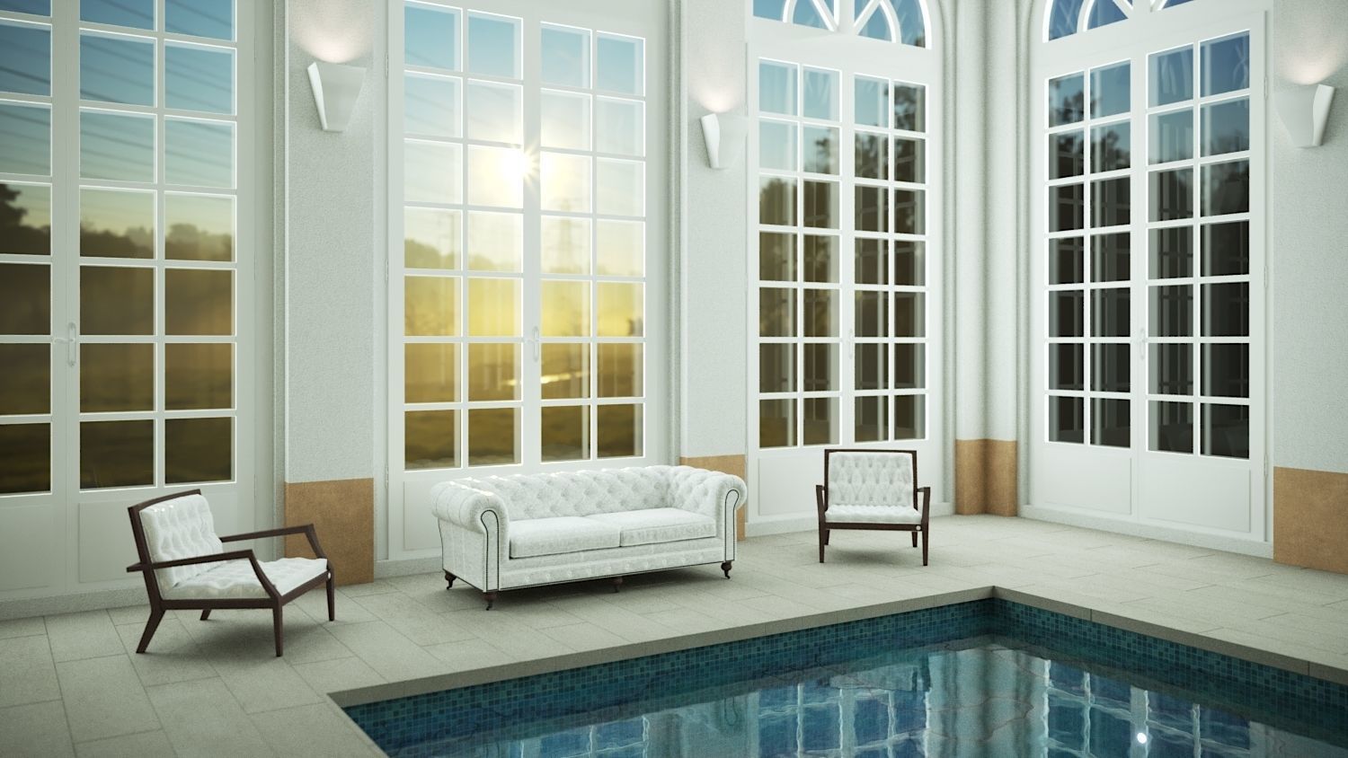 Swimming Pool Apartment 3D model_6