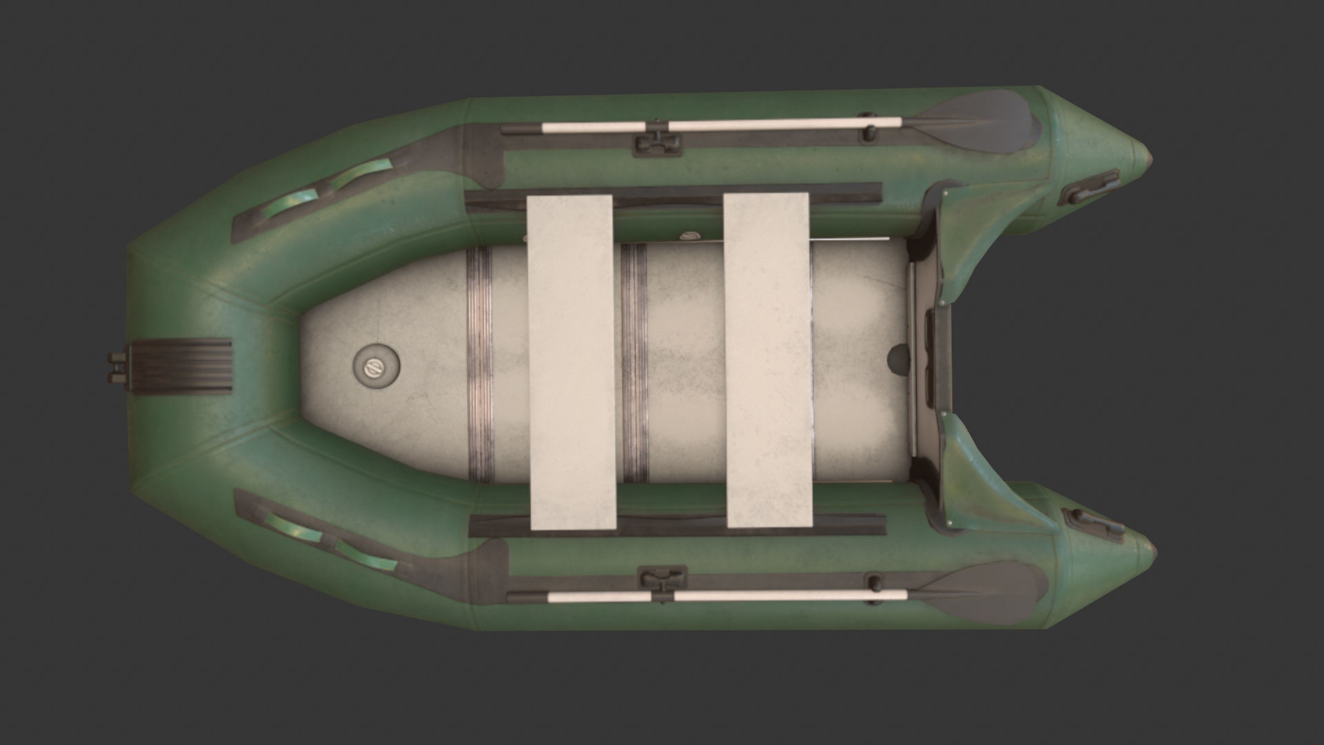 Inflatable Boat game asset Low-poly 3D model_3