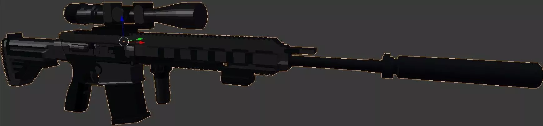 HK 417 Suppressed Free 3D model