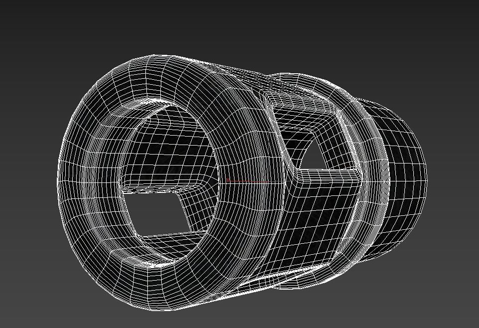Muzzle threaded barrel adapter 3D model_12