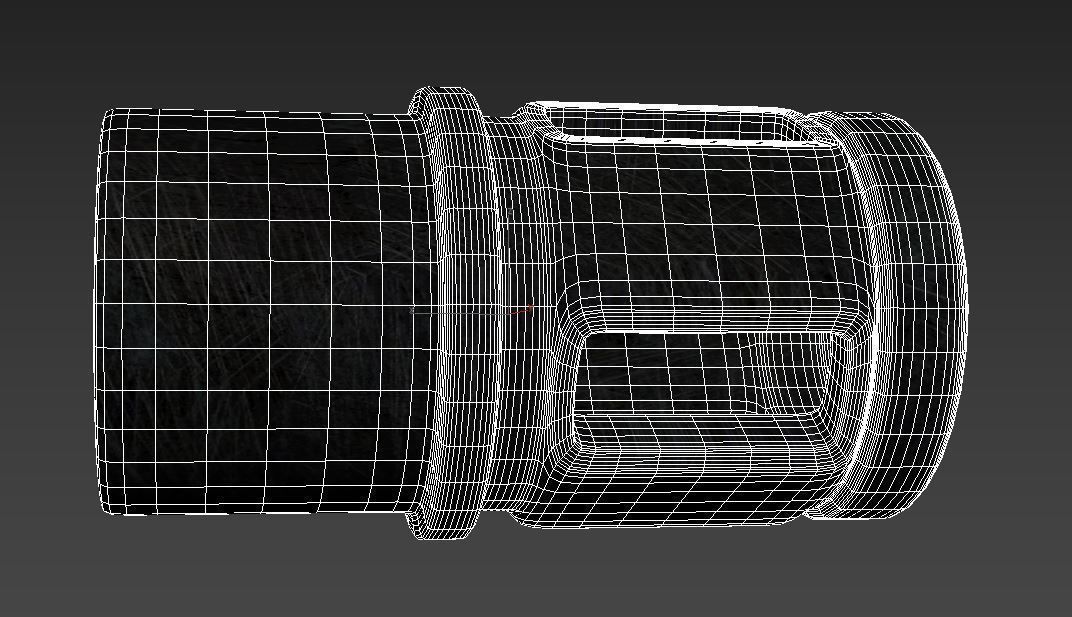 Muzzle threaded barrel adapter 3D model_8