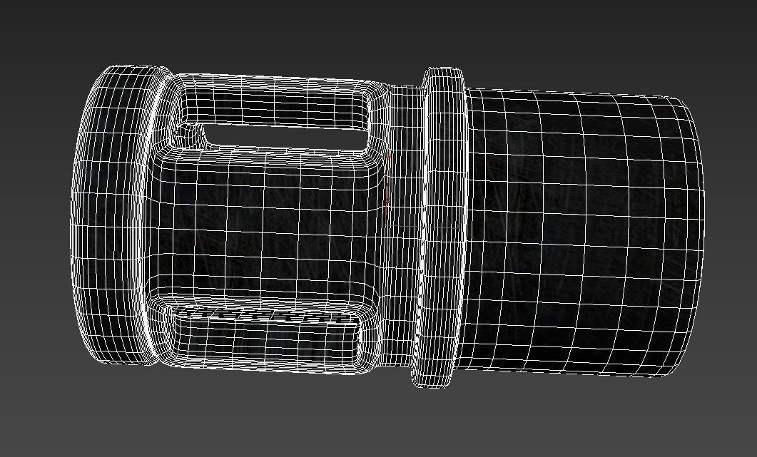 Muzzle threaded barrel adapter 3D model_10