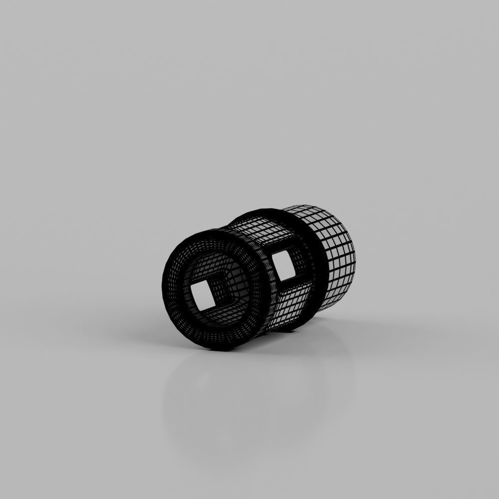 Muzzle threaded barrel adapter 3D model_4