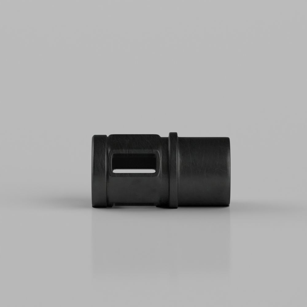 Muzzle threaded barrel adapter 3D model_1