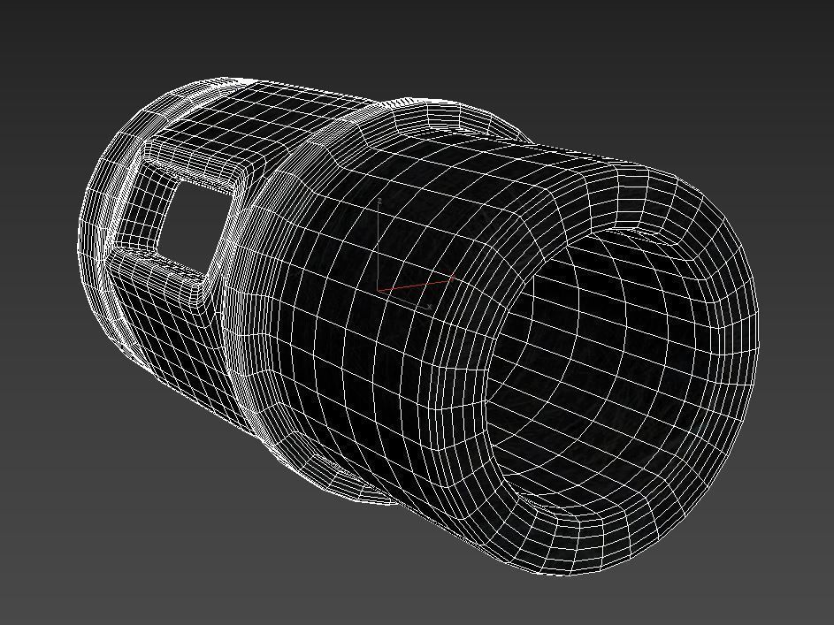 Muzzle threaded barrel adapter 3D model_9