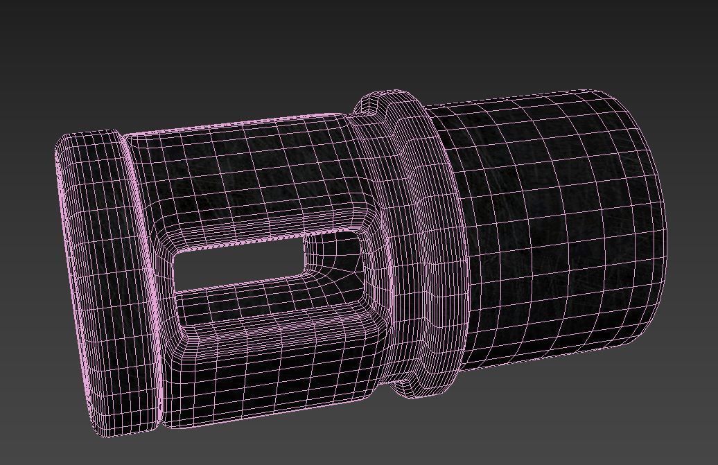 Muzzle threaded barrel adapter 3D model_13